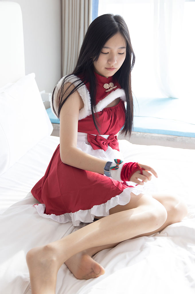 图片[1]-W017-华伦天奴高跟鞋、油亮肉丝、油亮白丝、圣诞服-爱丝时刻