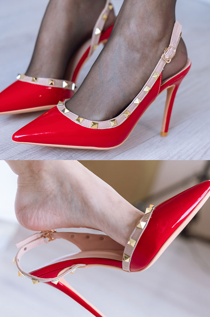 图片[6]-W021-两双高跟鞋、黑丝、裸足、涂指甲油-爱丝时刻