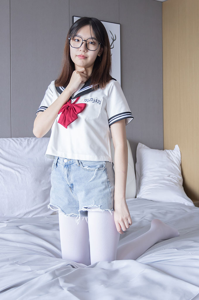 图片[4]-W046-帆布鞋板鞋、厚白丝、黑丝-爱丝时刻