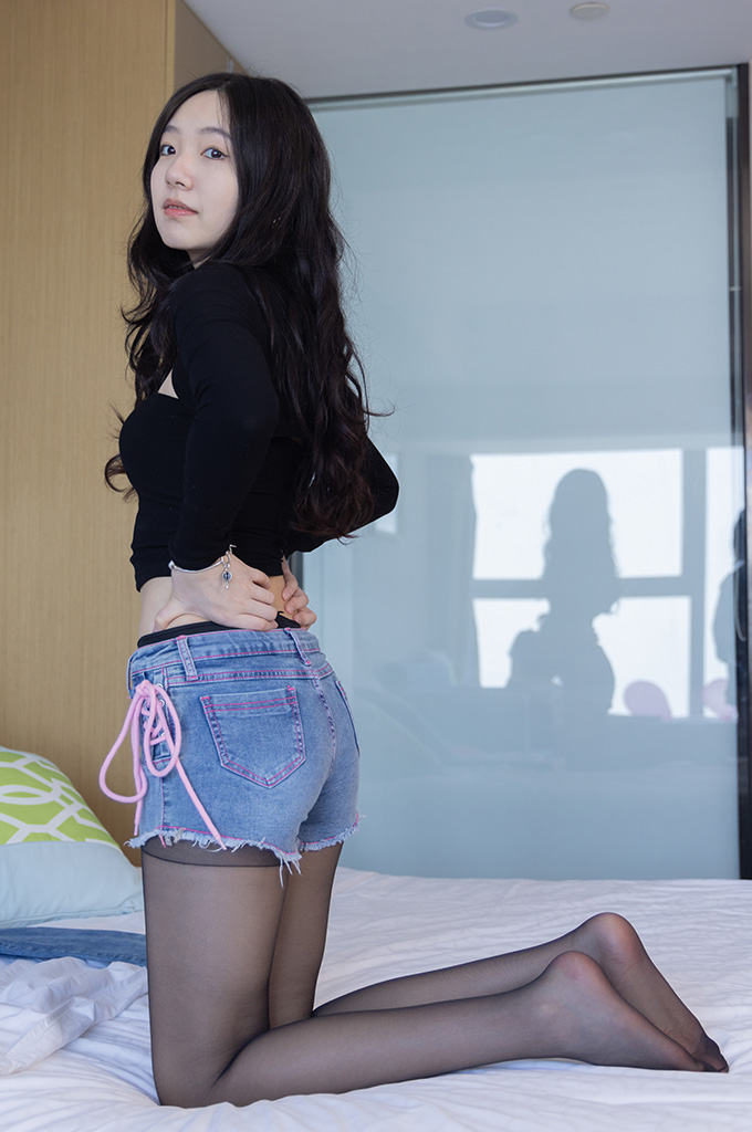 图片[3]-W115-运动鞋、可拆卸牛仔裤、粉色棉袜、黑丝（脚尖微加固款）、裤里丝-爱丝时刻