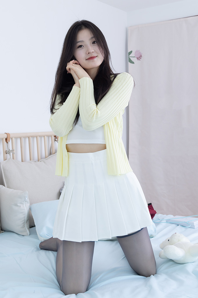 图片[2]-W120-棉拖鞋、油亮灰丝大腿袜（脚尖透明款）-爱丝时刻