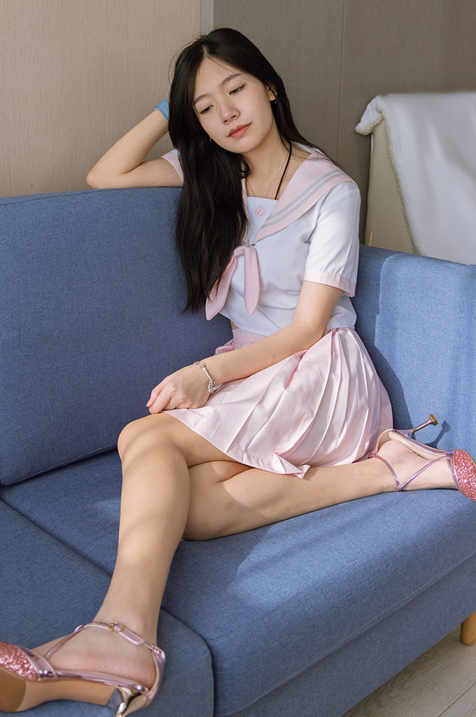 图片[5]-W139-两双高跟鞋、厚白丝大腿袜、裸足-爱丝时刻