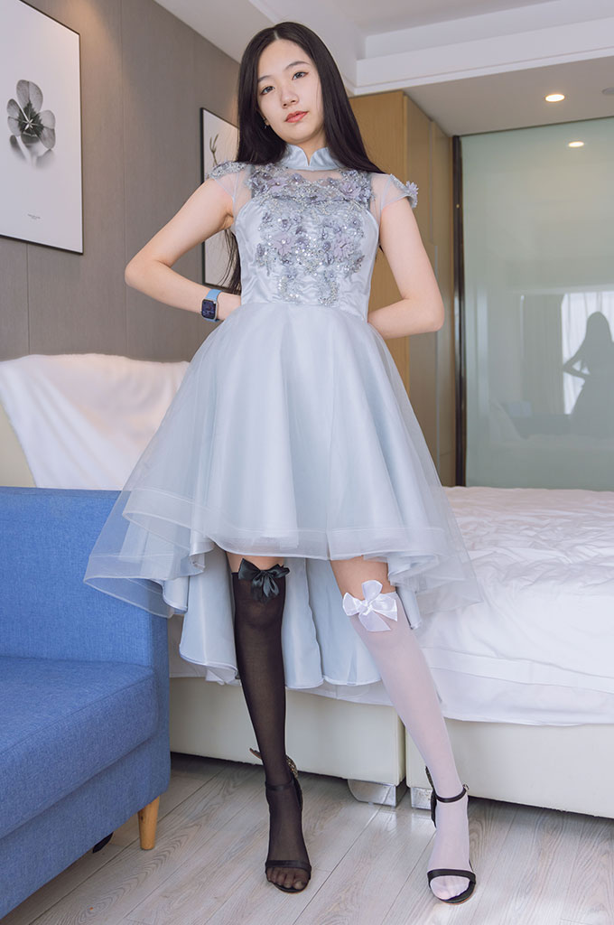 图片[3]-W157-高跟鞋、黑白丝大腿袜（脚尖加固款）-爱丝时刻